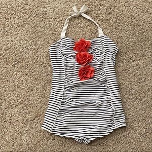 Janie & Jack retro swimsuit, size 8.